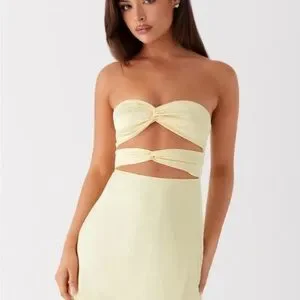 Peppermayo Yellow Tianna mini dress